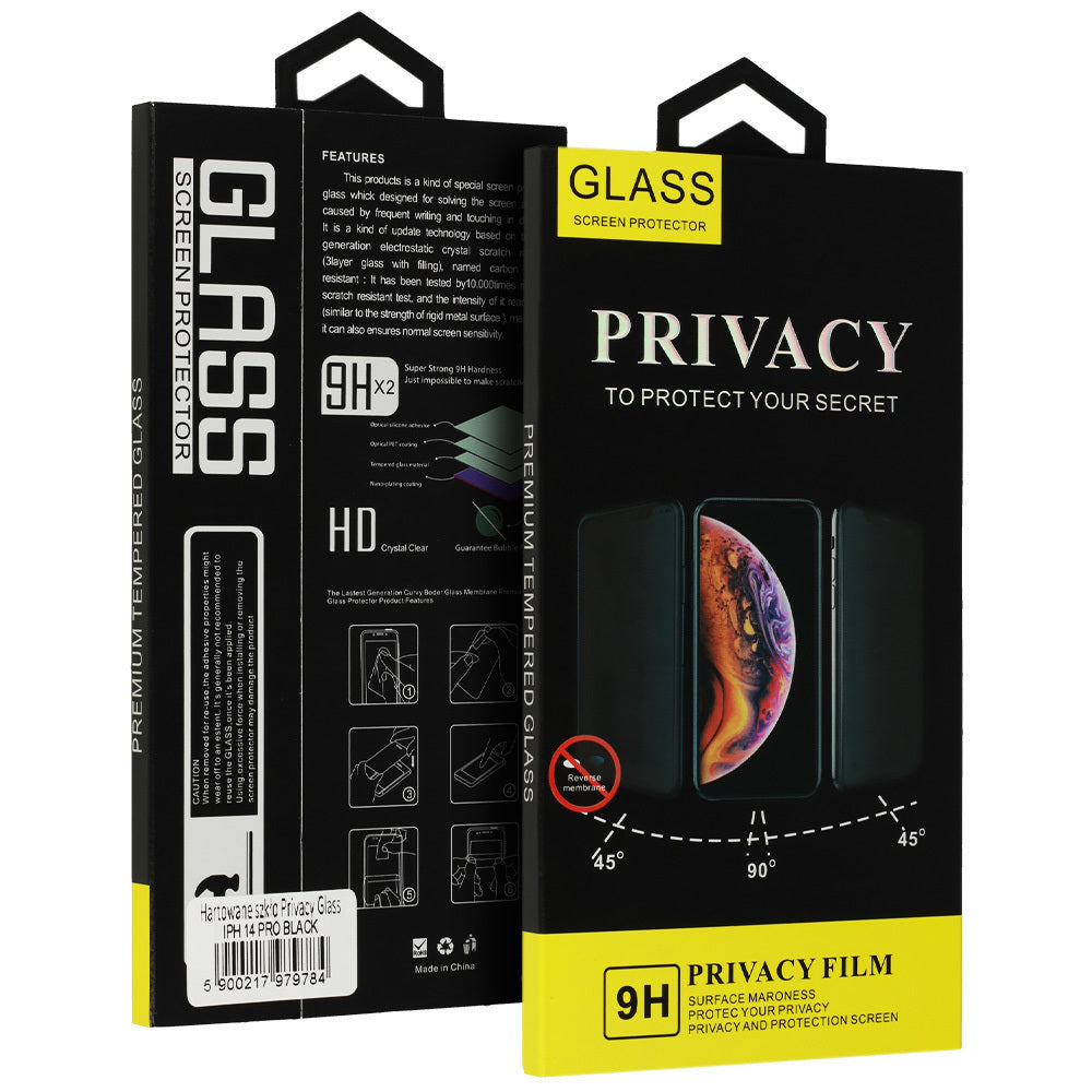 Zaščitna folija zaslona Privacy OEM za Apple iPhone 17, kaljeno steklo, polno lepilo