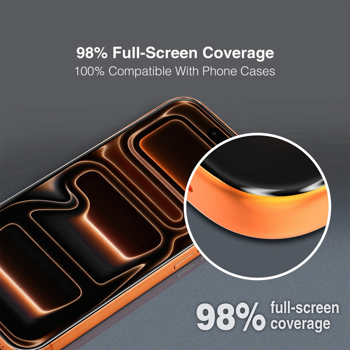 Tel Protect 10X HD DLC Diamond Coating Screen Protector for Apple iPhone 18 Pro Max / 17 Pro Max, Tempered Glass, Full Glue, Black