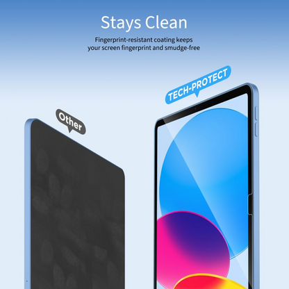 Tech-Protect FIT+ Screen Protector for Samsung Galaxy Tab S10 FE+, Tempered Glass, Full Glue, 2 Pieces Set, 2.5D