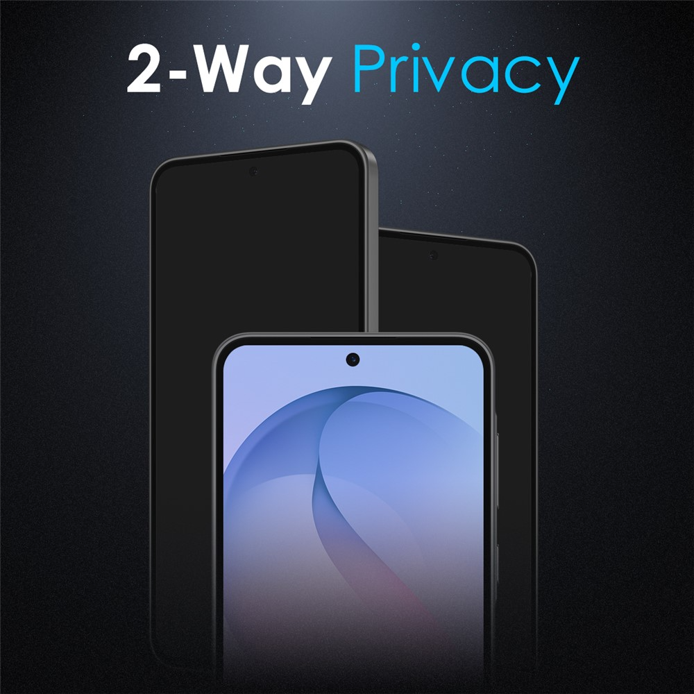 Zaščitna folija zaslona Privacy Northjo za Samsung Galaxy S26 FE, kaljeno steklo, polno lepilo, komplet 2 kosa
