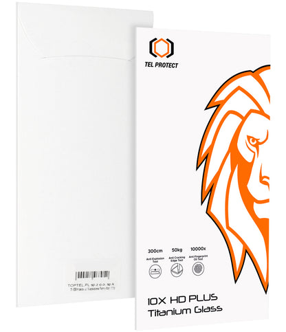 Zaščitna folija za zaslon Tel Protect 10X HD Plus Titanium za Apple iPhone 17 / 16 Pro, kaljeno steklo, lepilo po celotni površini, črna