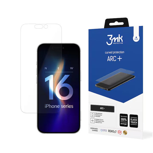 Zaščitna folija zaslona 3MK ARC+ za Apple iPhone 16 Pro, plastika