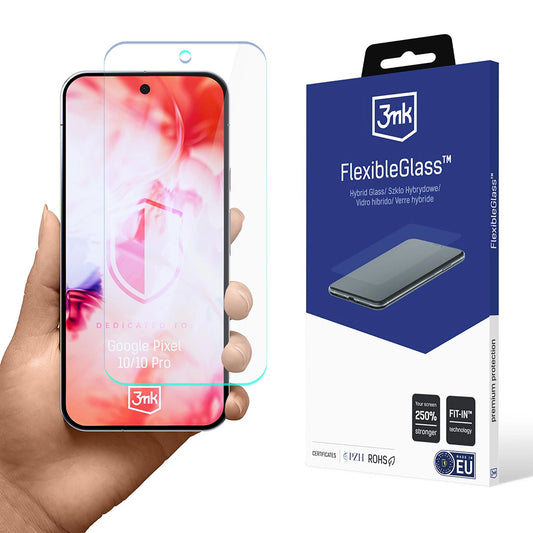 Zaščitna folija za zaslon 3MK FlexibleGlass za Google Pixel 10 Pro / 10, fleksibilno steklo, polno lepilo