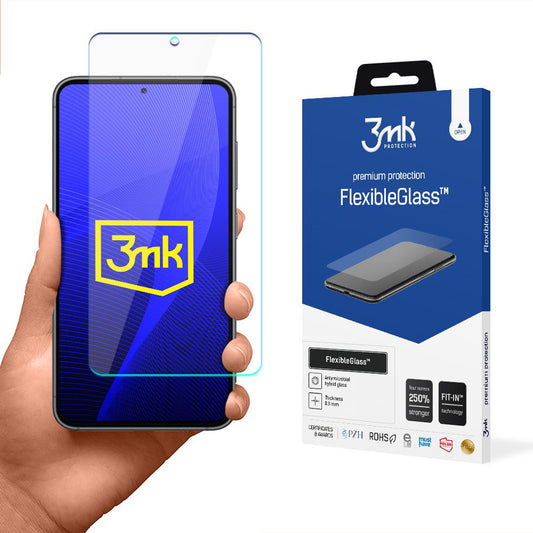 Zaščitna folija za zaslon 3MK FlexibleGlass za Samsung Galaxy S23 S911, fleksibilno steklo, polno lepilo