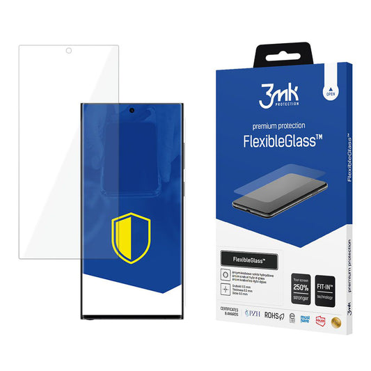 Zaščitna folija za zaslon 3MK FlexibleGlass za Samsung Galaxy S24 Ultra S928, fleksibilno steklo, polno lepilo