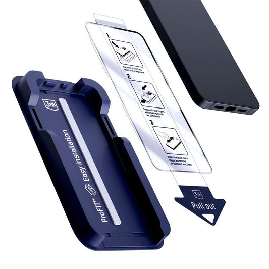 Zaščitna folija za zaslon 3MK HardGlass Max za Apple iPhone 18 Pro / 17 Pro, kaljeno steklo, polno lepilo, črna