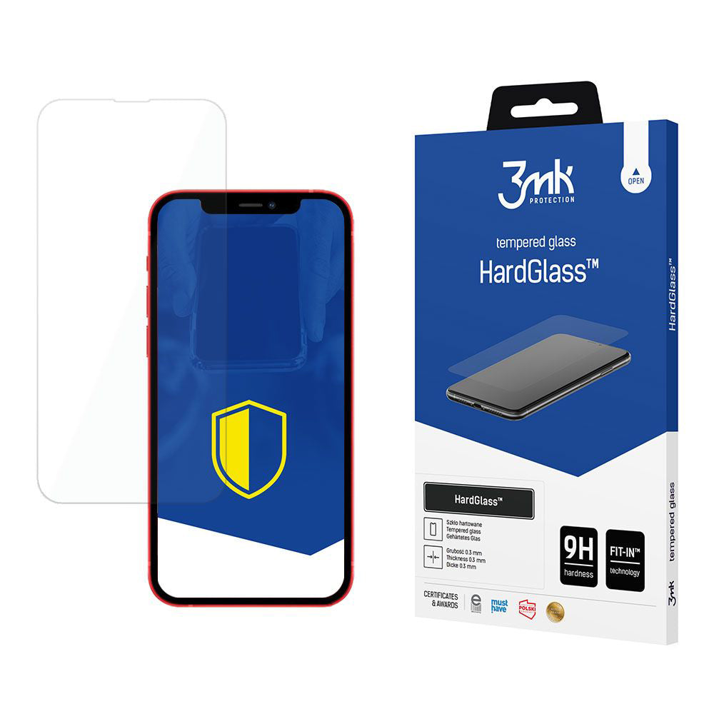 Zaščitna folija za zaslon 3MK HardGlass za Apple iPhone 13, varnostno steklo, polno lepilo