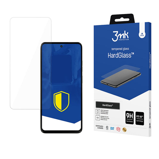 Zaščitna folija za zaslon 3MK HardGlass za Motorola Moto G15 / G15 Power / E15 / G05, varnostno steklo, polno lepilo