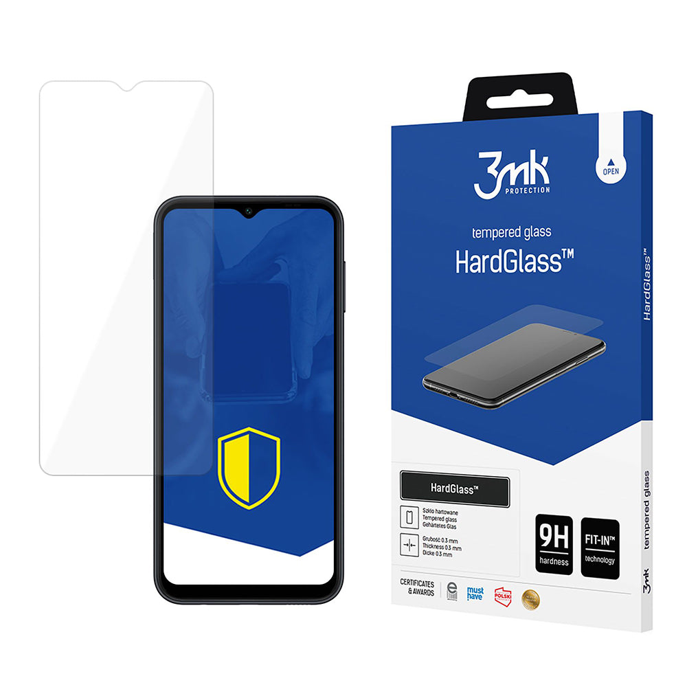 Zaščitna folija za zaslon 3MK HardGlass za Samsung Galaxy A14 A145 / A14 5G A146, Kaljeno steklo, Polno lepljenje