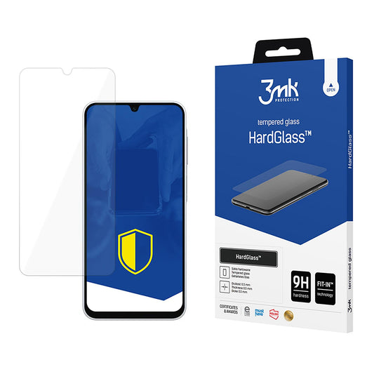 Zaščitna folija za zaslon 3MK HardGlass za Samsung Galaxy A26 A266, kaljeno steklo, polno lepilo