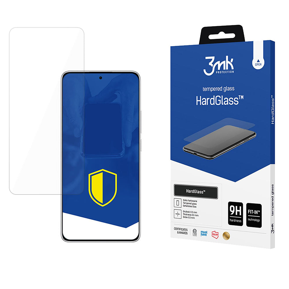 Zaščitna folija za zaslon 3MK HardGlass za Xiaomi Redmi Note 14 5G / Note 14 4G (Regional), Kaljeno steklo, polno lepilo