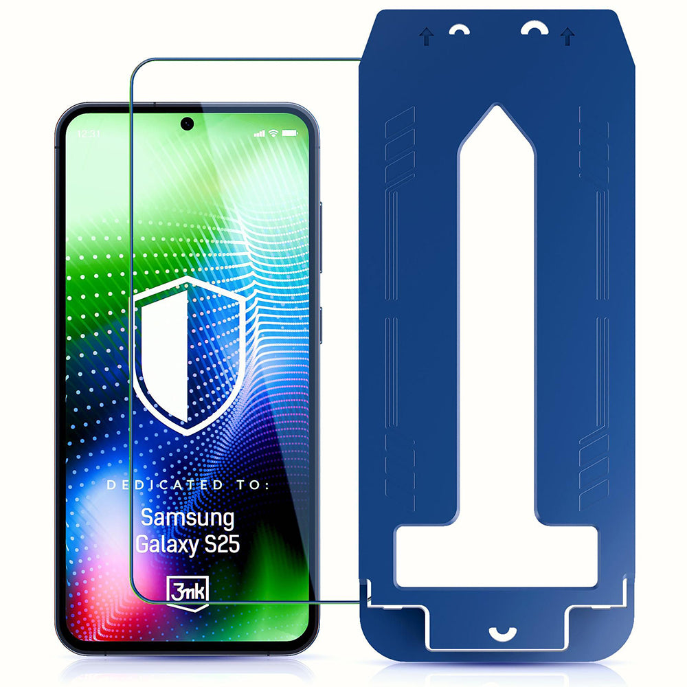 Zaščitna folija za zaslon 3MK Hardy Ultra za Samsung Galaxy S25 S931, kaljeno steklo, polno lepilo, črna