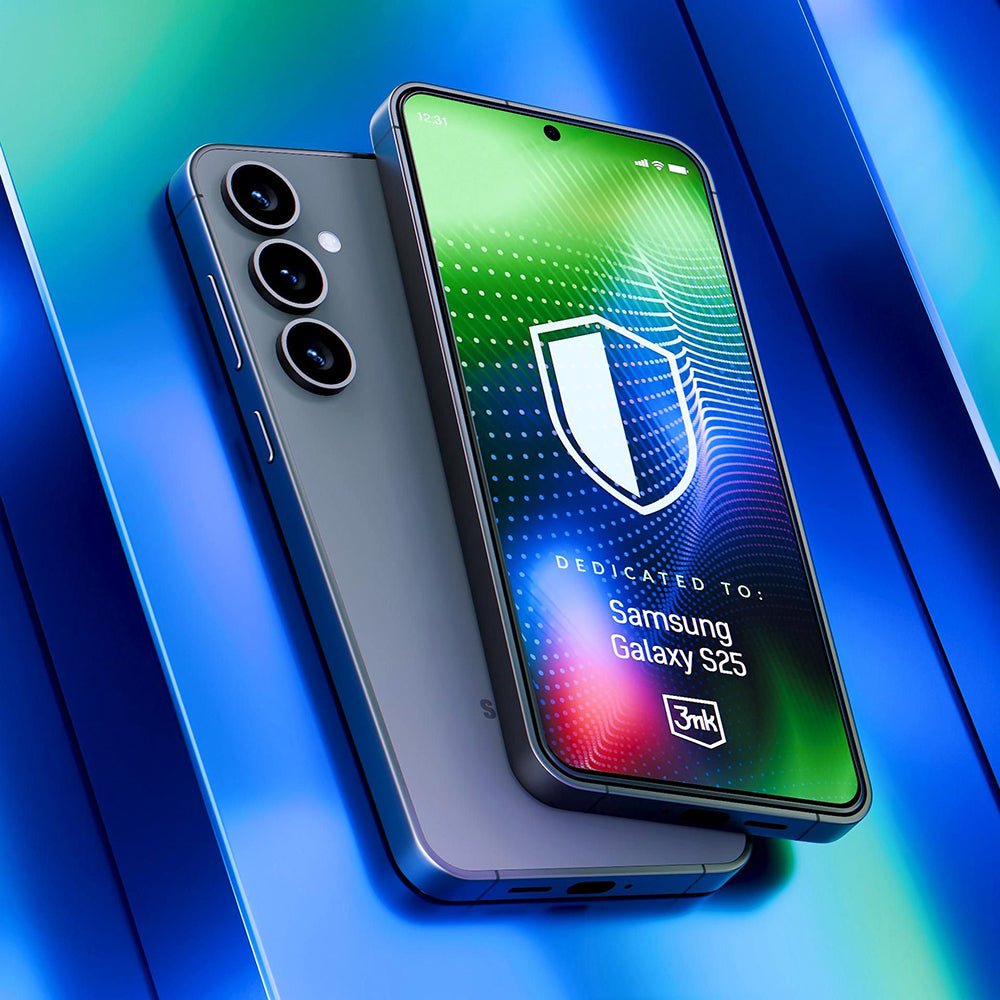 Zaščitna folija za zaslon 3MK Hardy Ultra za Samsung Galaxy S25 S931, kaljeno steklo, polno lepilo, črna