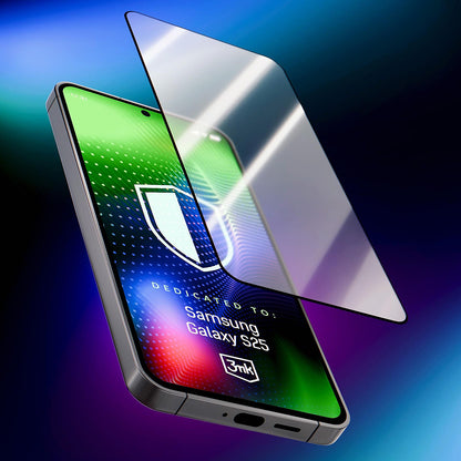 Zaščitna folija za zaslon 3MK Hardy Ultra za Samsung Galaxy S25 S931, kaljeno steklo, polno lepilo, črna
