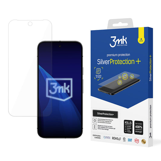 Zaščitna folija za zaslon 3MK Silver Protect+ za Google Pixel 9a, plastika