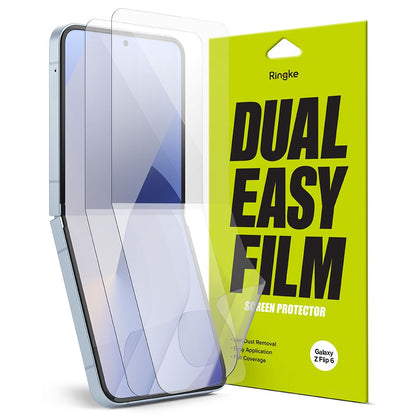 Zaščitna folija za notranji zaslon Ringke Dual Easy za Samsung Galaxy Z Flip6 F741, Plastika, Set 2 kosa