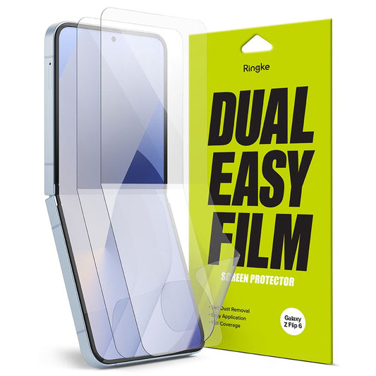 Zaščitna folija za notranji zaslon Ringke Dual Easy za Samsung Galaxy Z Flip6 F741, Plastika, Set 2 kosa