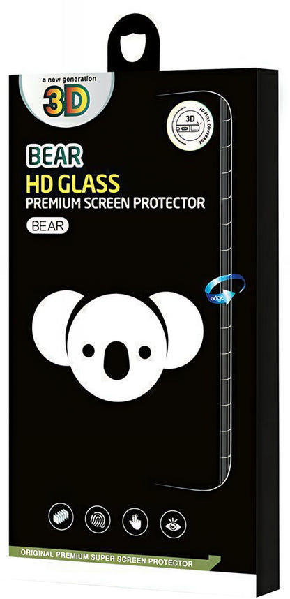 Zaščitna folija za zaslon Bear HD za Apple iPhone 17 Air, kaljeno steklo, polno lepilo, črna