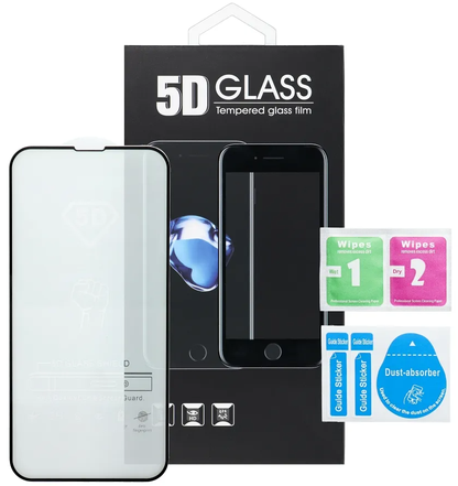 OEM zaščitna folija za zaslon za Xiaomi Redmi Note 15 Pro 4G / Note 15 Pro 5G, kaljeno steklo, polno lepilo, 5D, črna