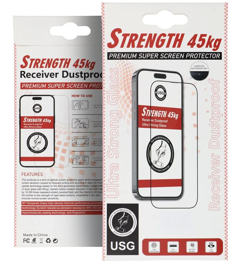 Zaščitna folija za zaslon OEM Ultra Strong 45KG za Samsung Galaxy A05s A057, kaljeno steklo, polno lepilo, 2.5D, črna