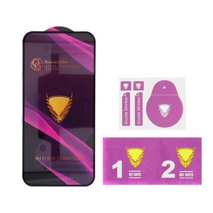 Zaščitna folija za zaslon OEM OG Premium za Apple iPhone 17 Pro, Kaljeno steklo, Polno lepljiva, Črna