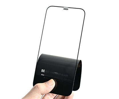 Zaščitna folija za zaslon Bear HD za Samsung Galaxy S25 FE, kaljeno steklo, polno lepilo, črna