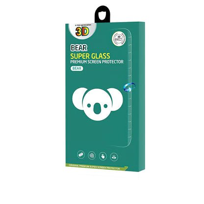 Zaščitna folija za zaslon Bear Super Hard za Apple iPhone 18 Pro Max / 17 Pro Max / 16 Pro Max, kaljeno steklo, polno lepilo, 3D, črna