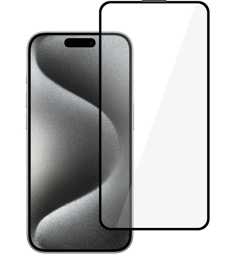 Zaščitna folija za zaslon Tel Protect 10X HD Plus Titanium za Apple iPhone 17 / 16 Pro, kaljeno steklo, lepilo po celotni površini, črna