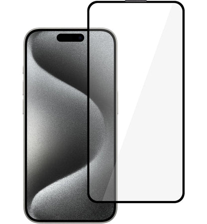 Zaščitna folija za zaslon Tel Protect 10X HD Plus Titanium za Apple iPhone 17 / 16 Pro, kaljeno steklo, lepilo po celotni površini, črna