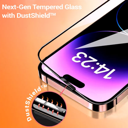 Tel Protect 10X HD Plus Titanium Screen Protector for Apple iPhone 18 Pro / 17 Pro, Tempered Glass, Full Glue, Black