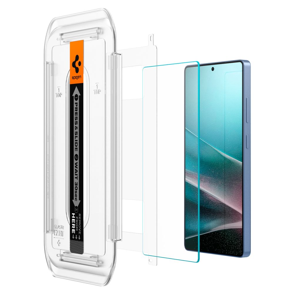 Zaščitna folija za zaslon Spigen GlastR EZ FIT HD za Samsung Galaxy S25 Ultra S938, Kaljeno steklo, Polno lepljenje, Set 2 kosa AGL09082