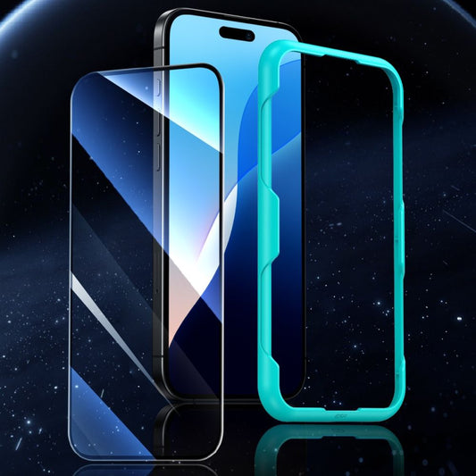 Zaščitna folija ESR za zaslon Apple iPhone 16 Pro Max, Kaljeno steklo, Polno lepljivo, Komplet 2 kosa, Črna