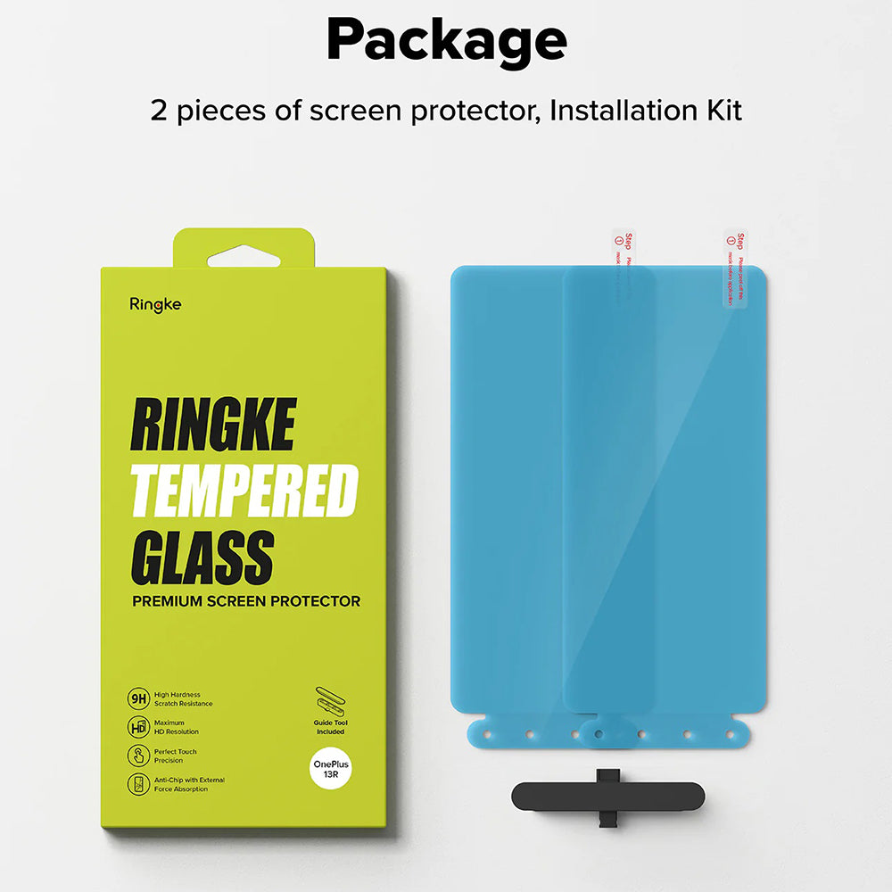 Zaščitna folija za zaslon Ringke za OnePlus 13R, Kaljeno steklo, Polno lepljenje, Komplet 2 kosa
