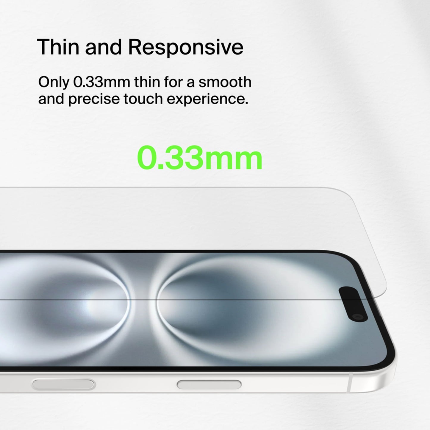 Zaščitna folija zaslona Belkin ScreenForce TemperedGlass za Apple iPhone 16 / 15 / 14 Pro, kaljeno steklo, polno lepilo OVA135zz