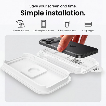 Zaščitna folija za zaslon Tech-Protect OneTouch za Apple iPhone 18 Pro / 17 Pro, kaljeno steklo, polno lepilo, komplet 2 kosa, prozorna