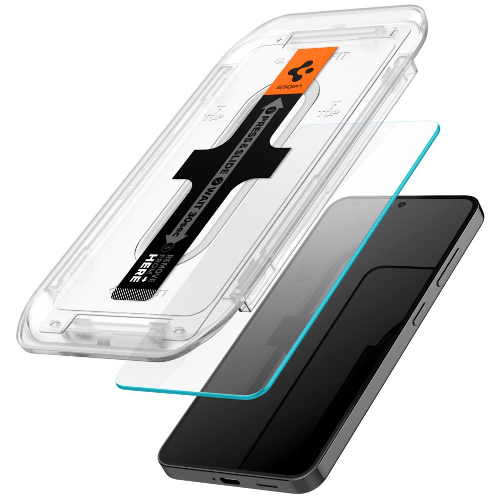 Zaščitna folija za zaslon Spigen GlastR EZ FIT za Samsung Galaxy S25+ S936 / S24+ S926, Kaljeno steklo, Polno lepljenje, Set 2 kosa AGL07432