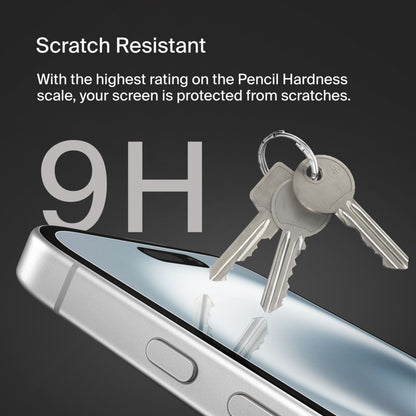 Zaščitna folija zaslona Belkin ScreenForce TemperedGlass za Apple iPhone 16 / 15 / 14 Pro, kaljeno steklo, polno lepilo OVA135zz