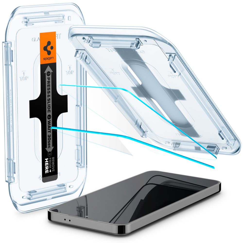 Zaščitna folija za zaslon Spigen GlastR EZ FIT za Samsung Galaxy S25+ S936 / S24+ S926, Kaljeno steklo, Polno lepljenje, Set 2 kosa AGL07432
