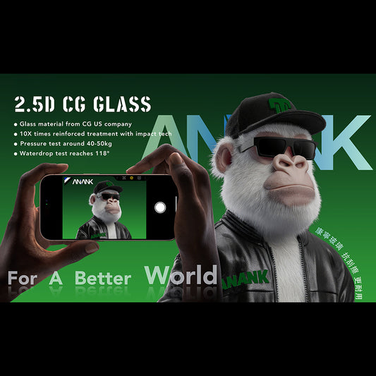 Zaščitna folija za zaslon Anank 10X Reinforced CG za Apple iPhone 17 Pro Max, Kaljeno steklo, Full Glue, 2.5D, Črna