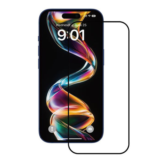 Zaščitna folija zaslona Anank 1X Reinforced za Apple iPhone 16, kaljeno steklo, polno lepilo, 2.5D, črna