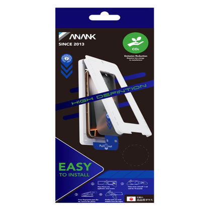 Zaščitna folija zaslona Anank 2X ojačana za Apple iPhone 16 Pro Max, kaljeno steklo, polno lepilo, 2.5D, črna