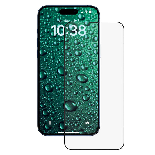 Zaščitna folija zaslona Anank 3X ojačana nevidna za Apple iPhone 16 Pro, kaljeno steklo, polno lepilo, 3D, črna
