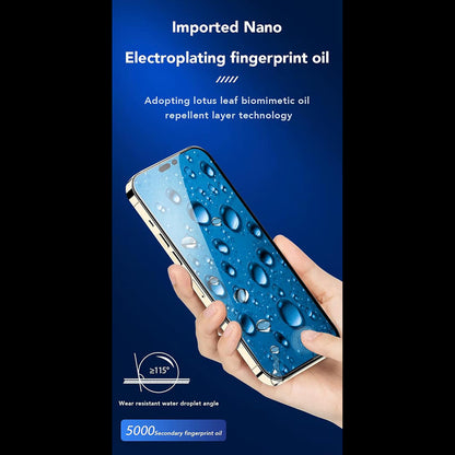 Zaščitna folija zaslona Anank 3X ojačana za Apple iPhone 15 Pro, kaljeno steklo, polno lepilo, 2.5D, črna