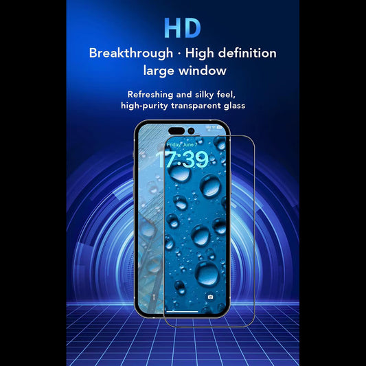 Zaščitna folija zaslona Anank 3X ojačana za Apple iPhone 15, kaljeno steklo, polno lepilo, 2.5D, črna