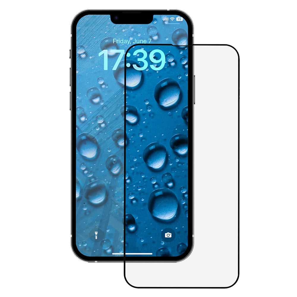 Zaščitna folija zaslona Anank 3X ojačana za Apple iPhone 17e / 16e / 14 / 13 Pro, kaljeno steklo, polno lepilo, 2.5D, črna