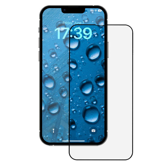 Zaščitna folija zaslona Anank 3X ojačana za Apple iPhone 17e / 16e / 14 / 13 Pro, kaljeno steklo, polno lepilo, 2.5D, črna
