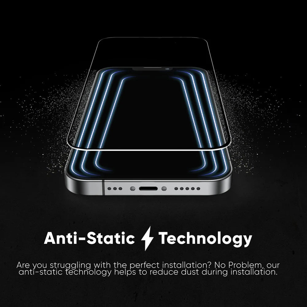 Zaščitna folija za zaslon Anank 5X Reinforced Invisible za Apple iPhone 17, Kaljeno steklo, Full Glue, 3D, Črna