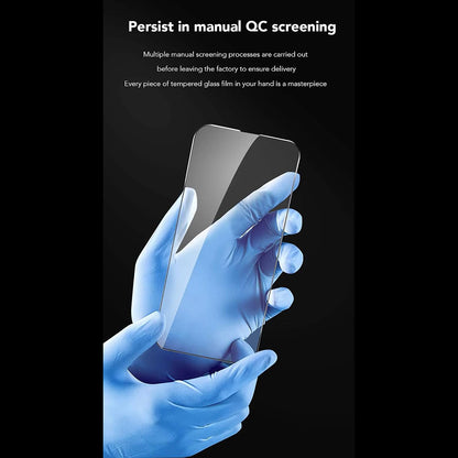 Zaščitna folija zaslona Anank proti prstnim odtisom za Apple iPhone 14 Pro Max, kaljeno steklo, polno lepilo, 2.5D, črna