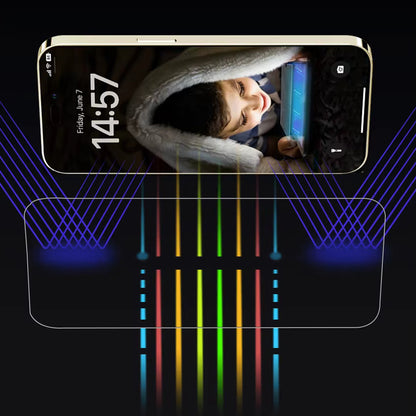 Zaščitna folija zaslona Anti Blue Light Anank za Apple iPhone 14 Pro Max, kaljeno steklo, polno lepilo, 2.5D, črna