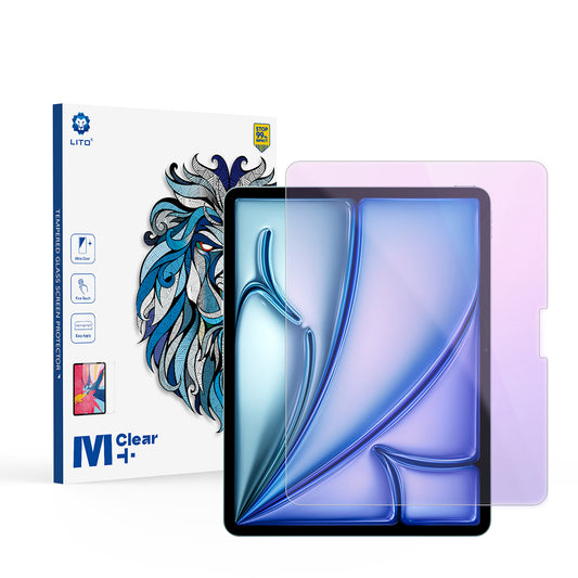 Zaščitna folija zaslona Anti Blue Light Lito Classic za Apple iPad Air 13 (2026) / Pro 13 (2025), kaljeno steklo, polno lepilo, 2.5D